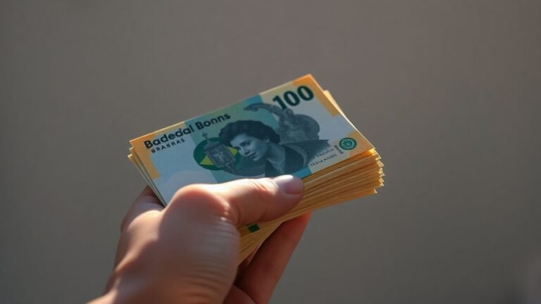 Dinheiro brasileiro em notas e moedas.