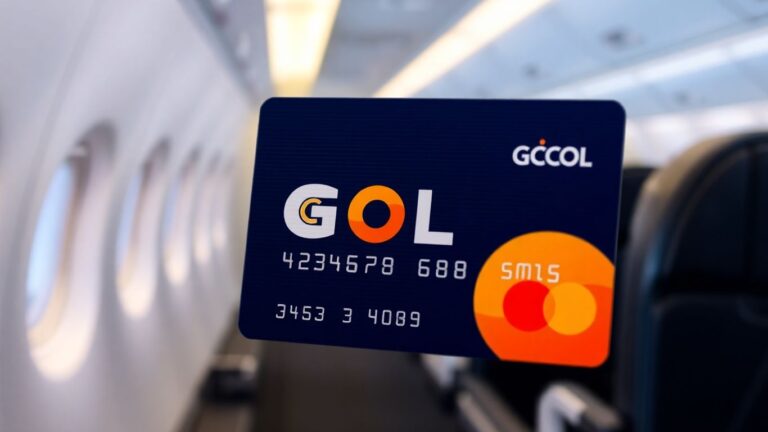 Cartão de crédito GOL Smiles acumulando milhas